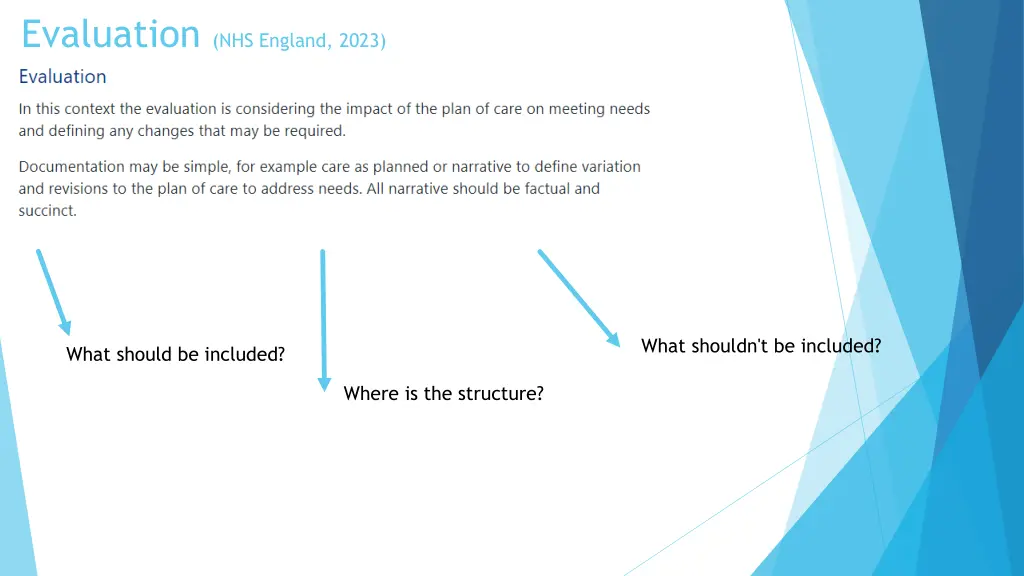 evaluation nhs england 2023