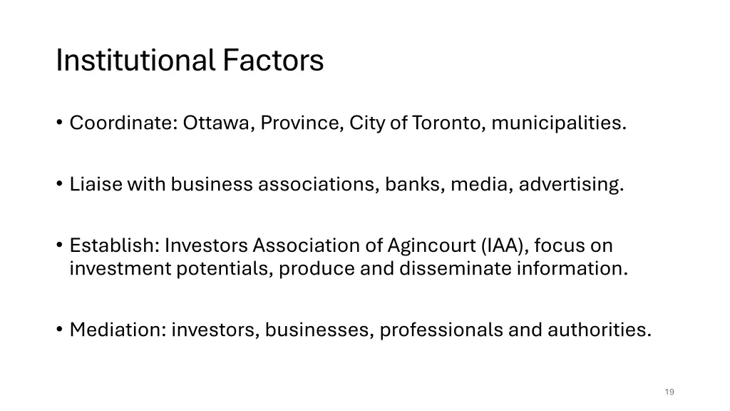 institutional factors
