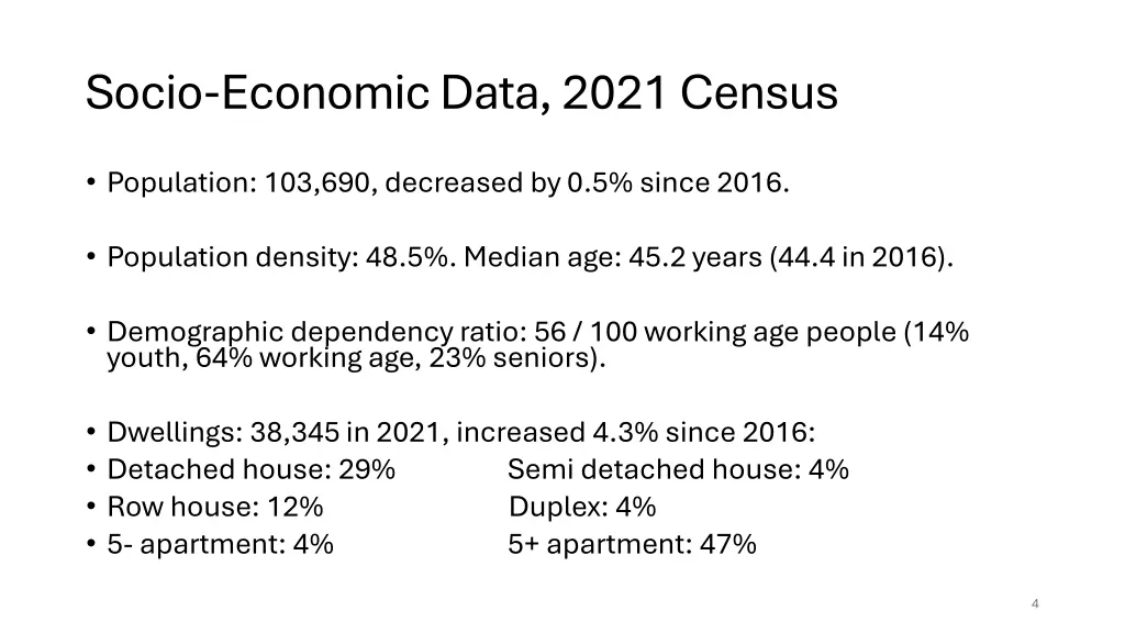 socio economic data 2021 census