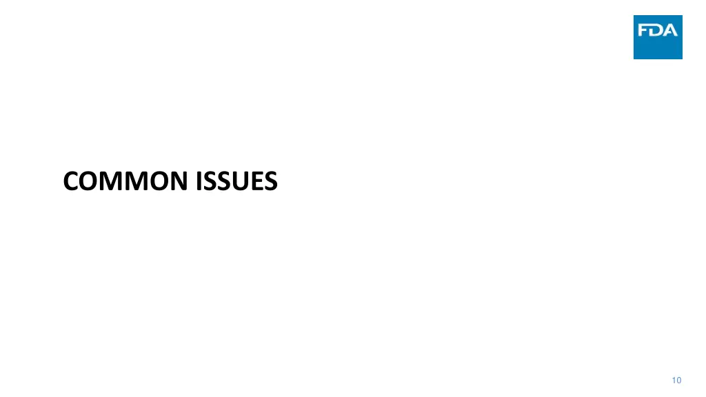 common issues