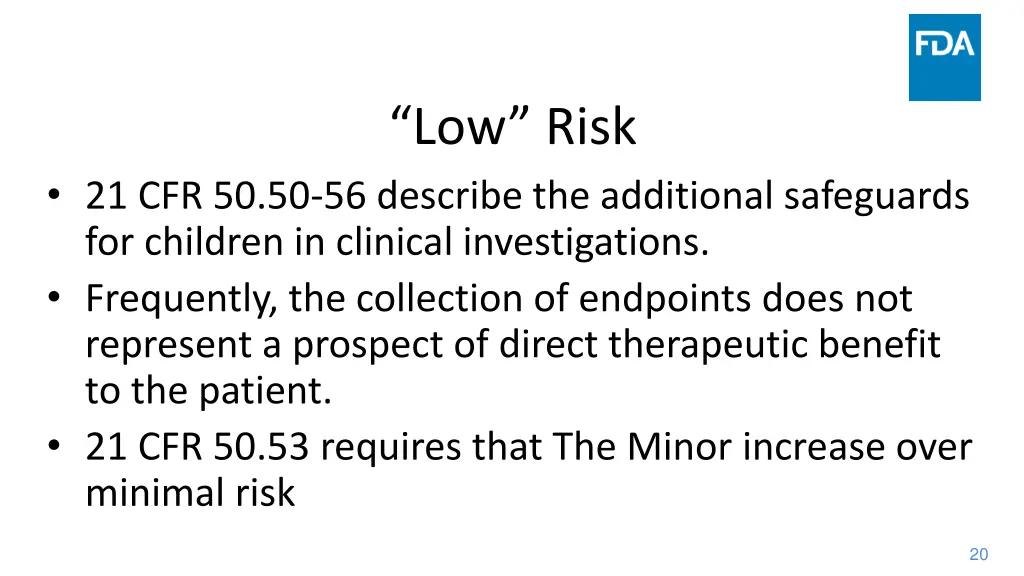 low risk