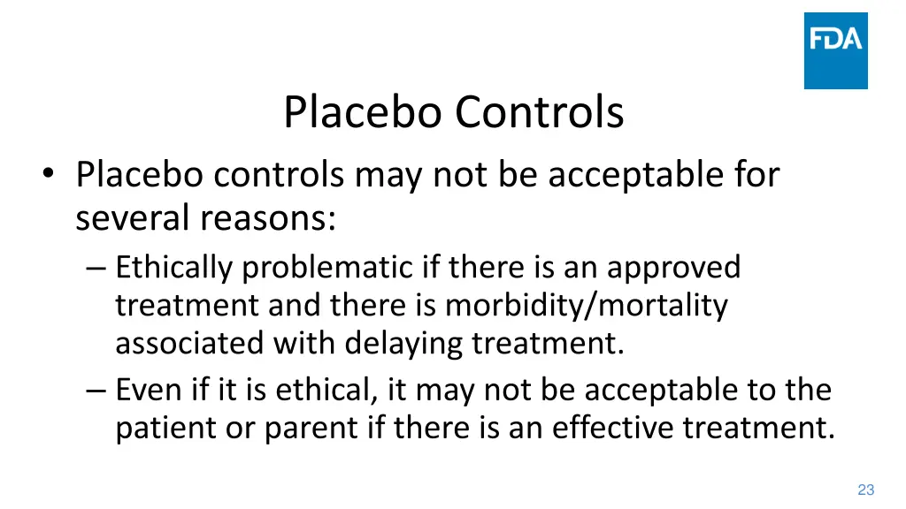 placebo controls