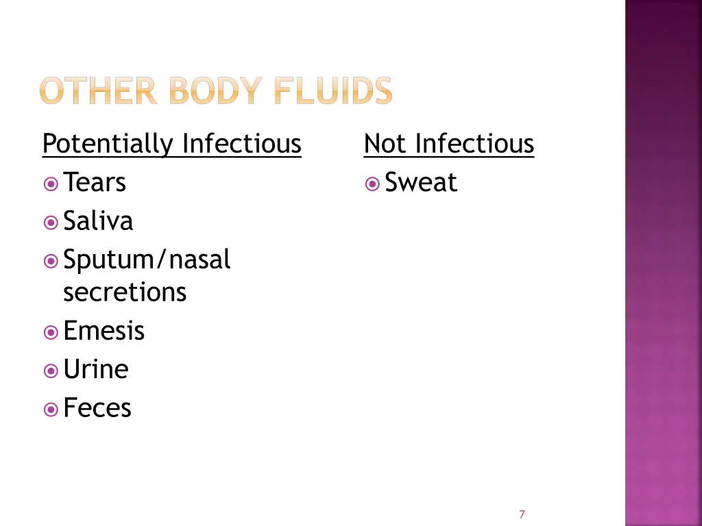 other body fluids