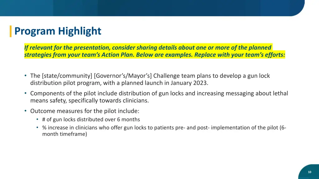 program highlight