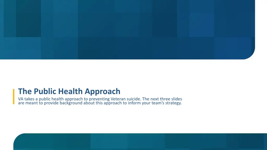 the public health approach va takes a public
