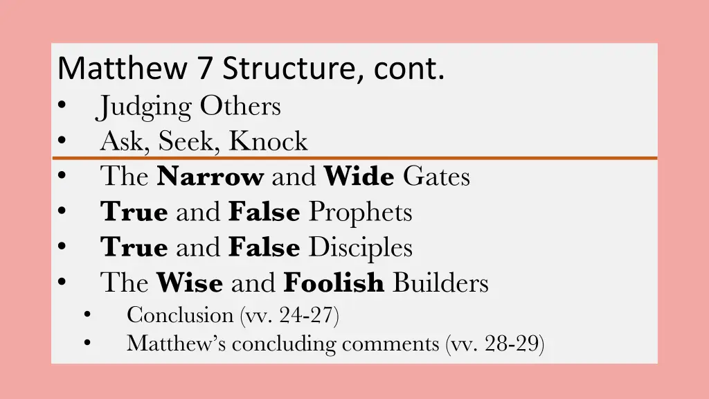 matthew 7 structure cont judging others ask seek