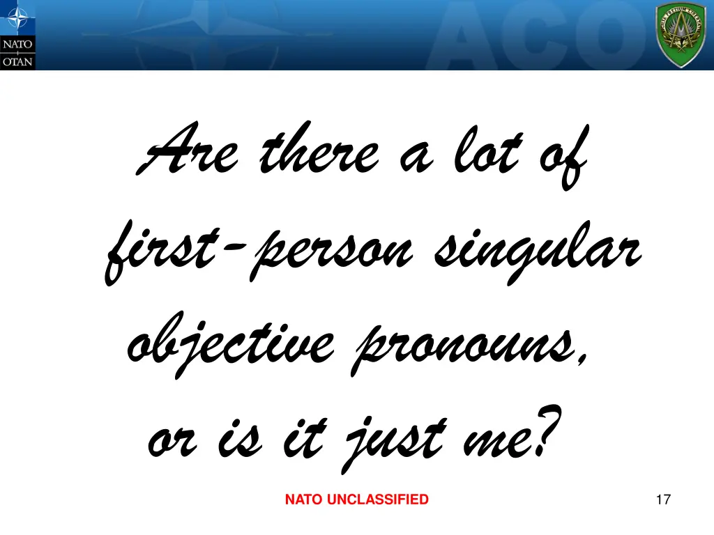 are there a lot of first person singular