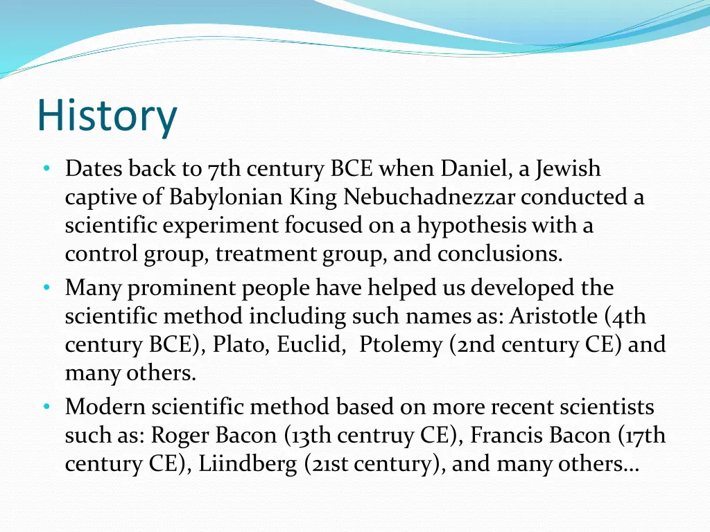 history