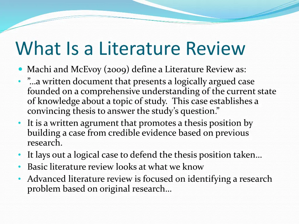 what is a literature review