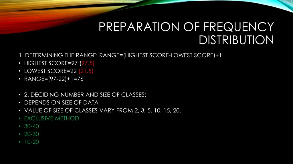 preparation of frequency