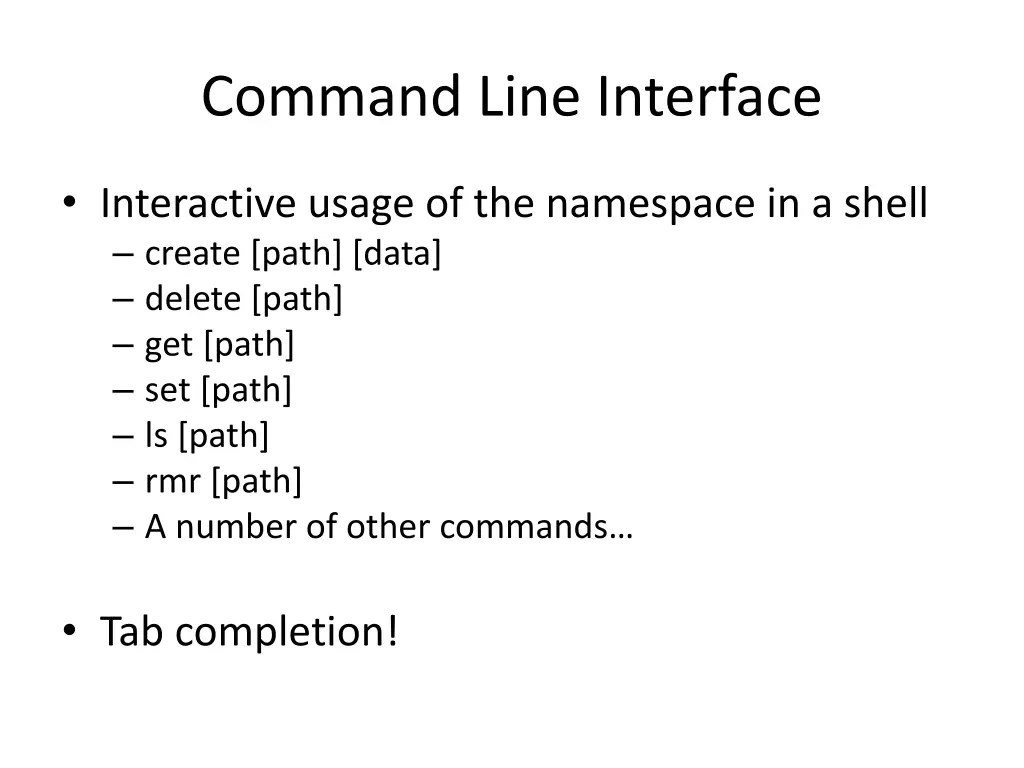 command line interface