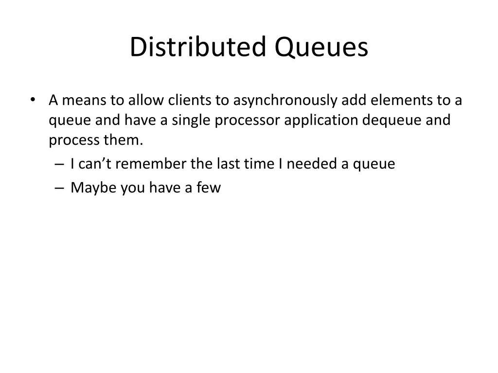 distributed queues
