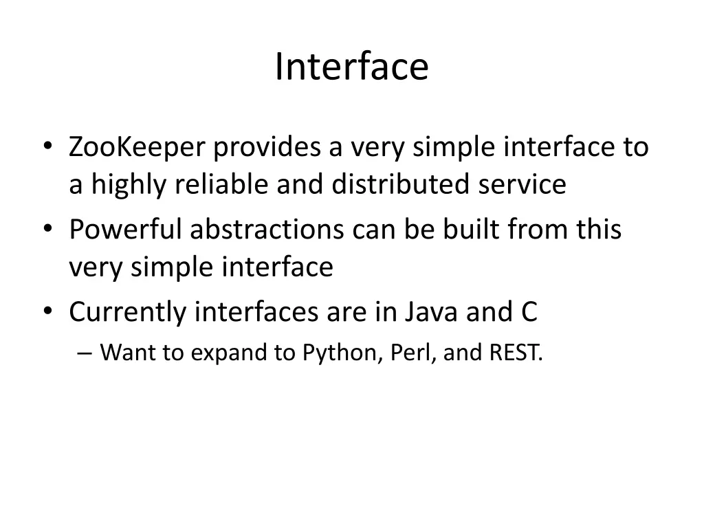 interface