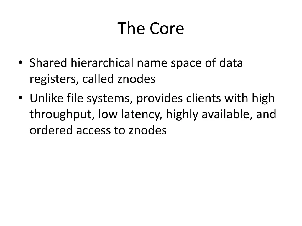 the core