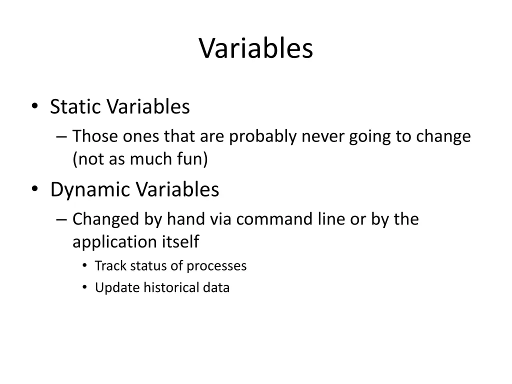 variables