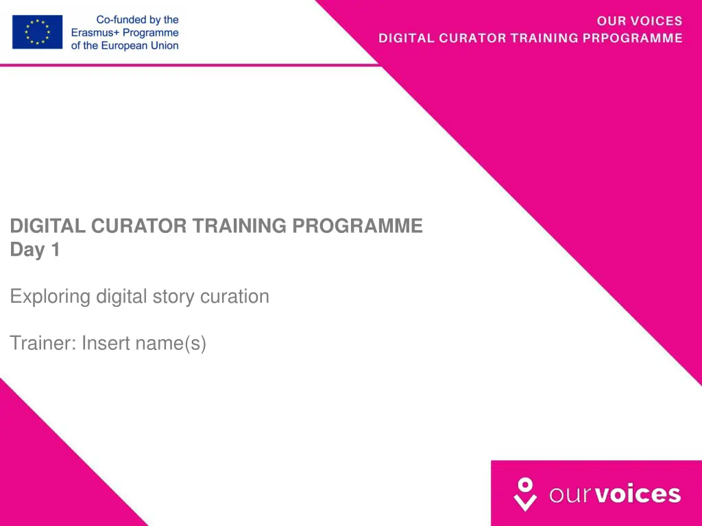 digital curator training programme day 1