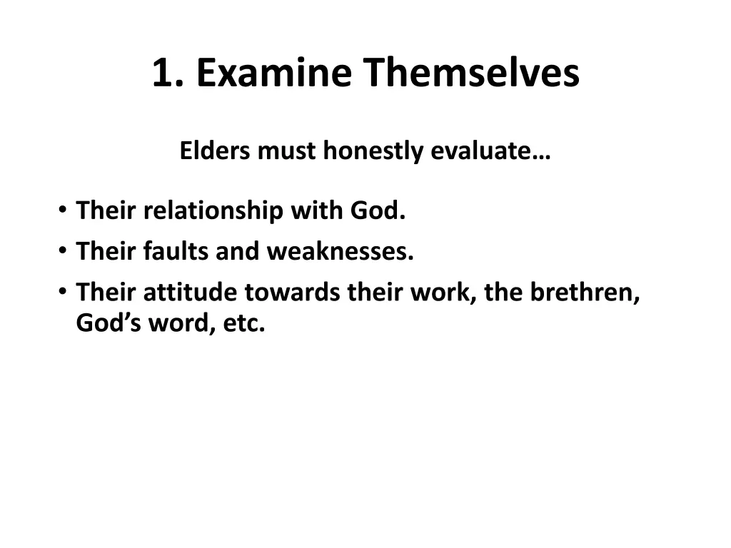 1 examine themselves 1