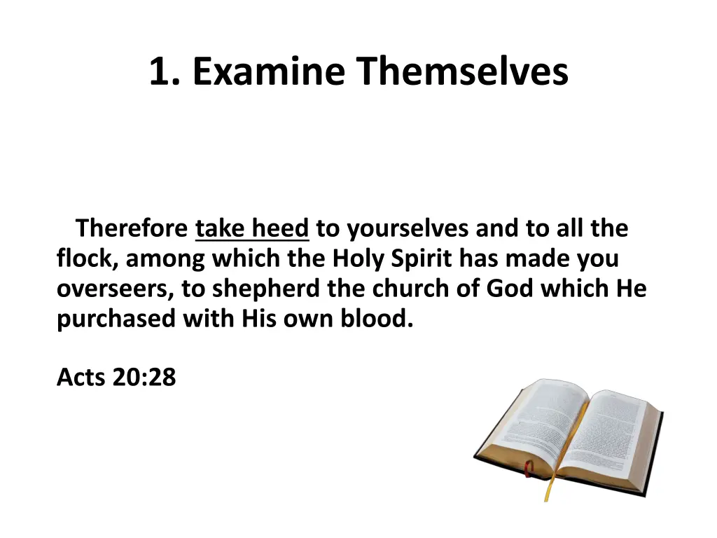 1 examine themselves