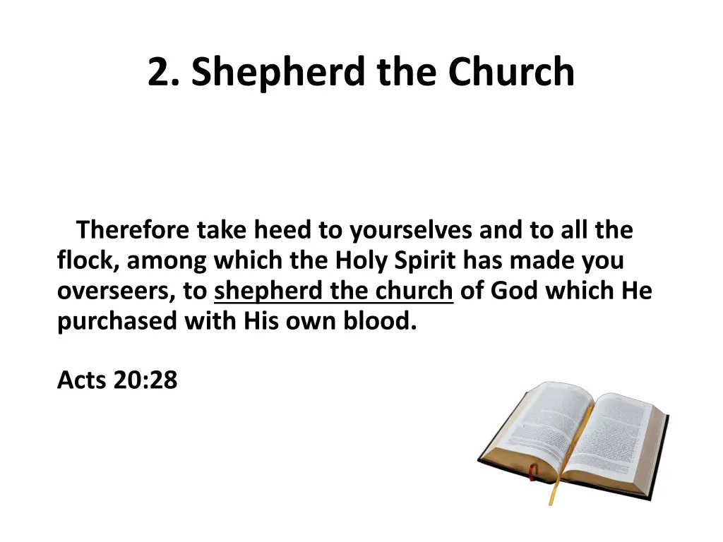 2 shepherd the church