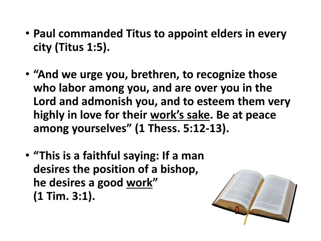 paul commanded titus to appoint elders in every