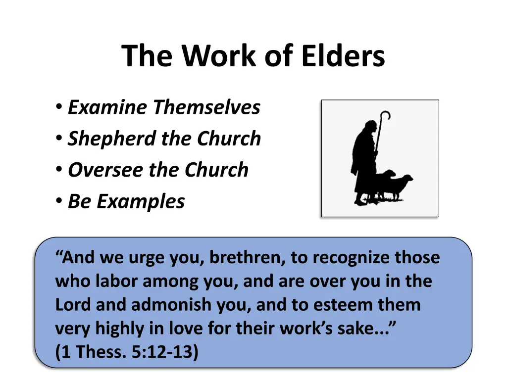 the work of elders 1