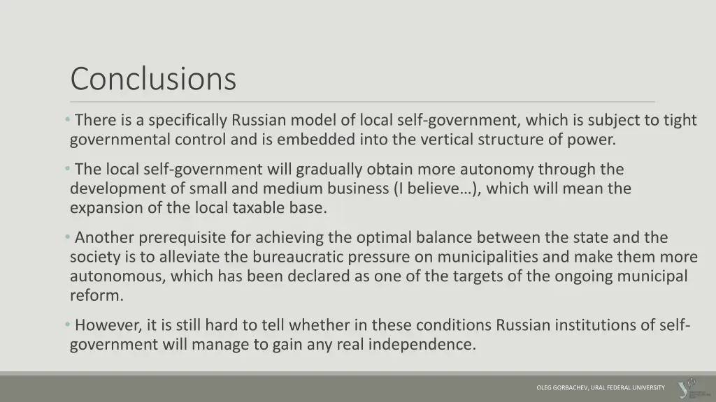 conclusions