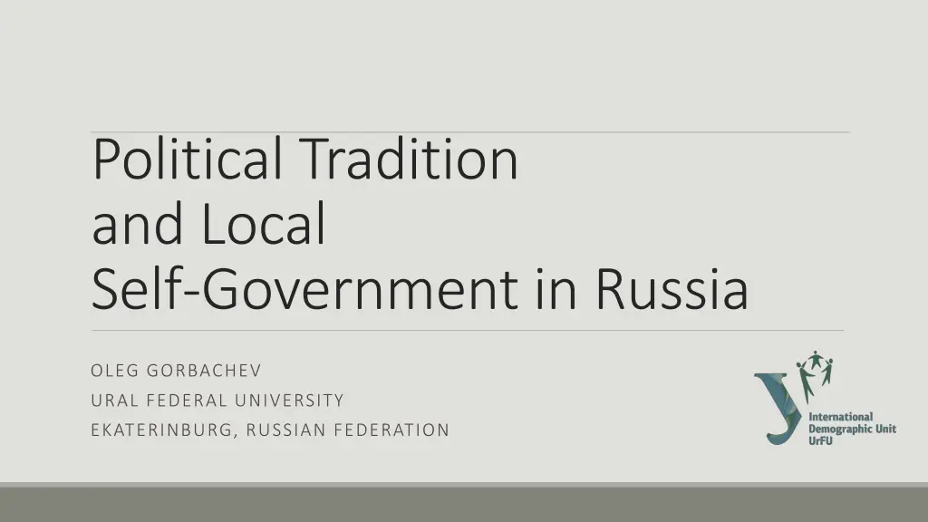 political tradition and local self government