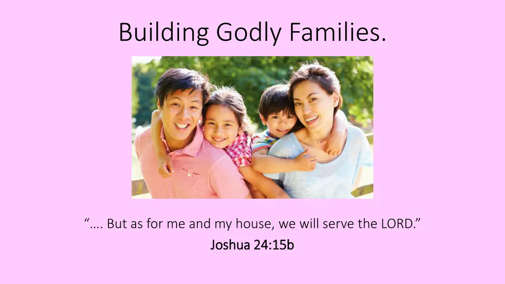 building godly families