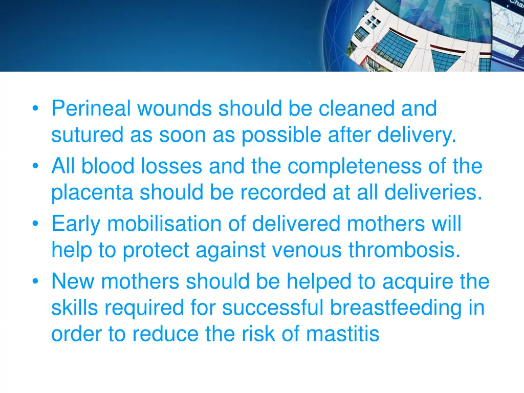 perineal wounds should be cleaned and sutured