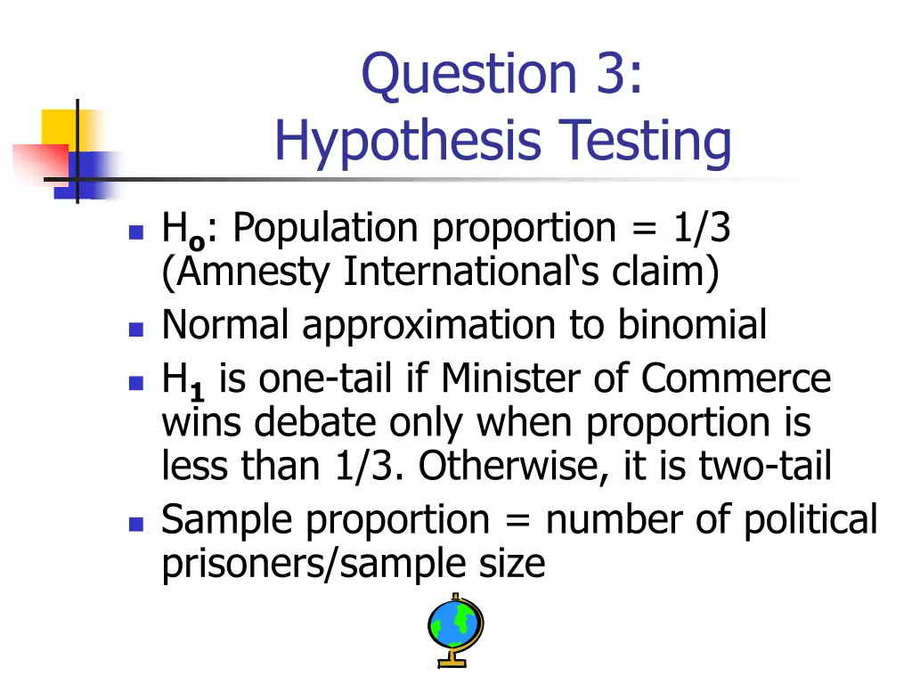 question 3 hypothesis testing