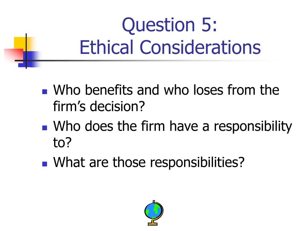 question 5 ethical considerations