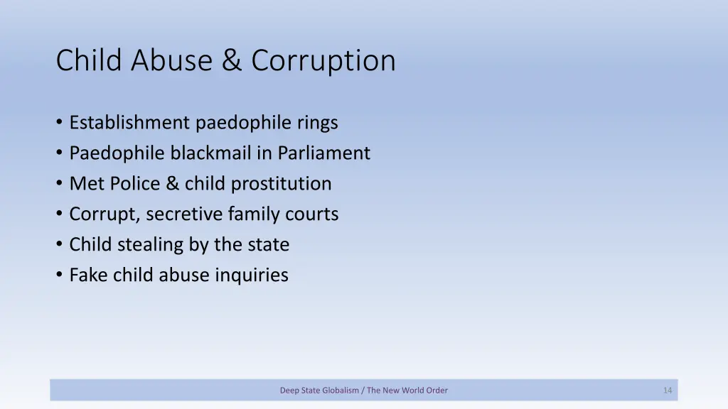 child abuse corruption