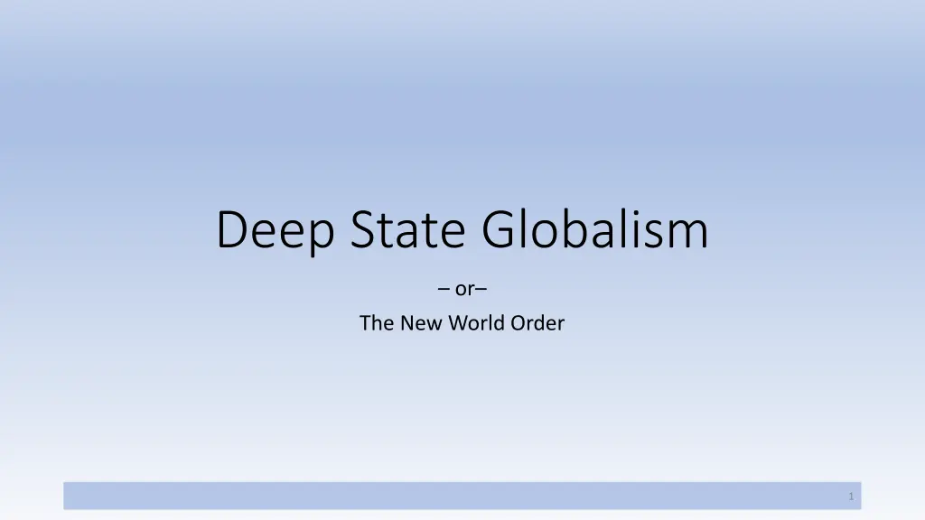 deep state globalism