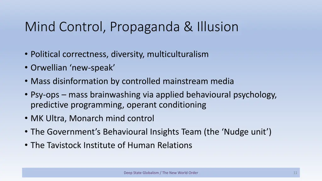 mind control propaganda illusion