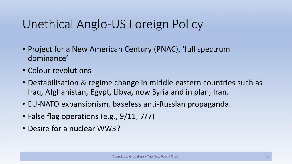 unethical anglo us foreign policy