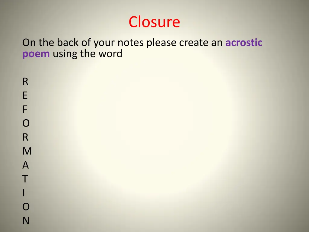 closure