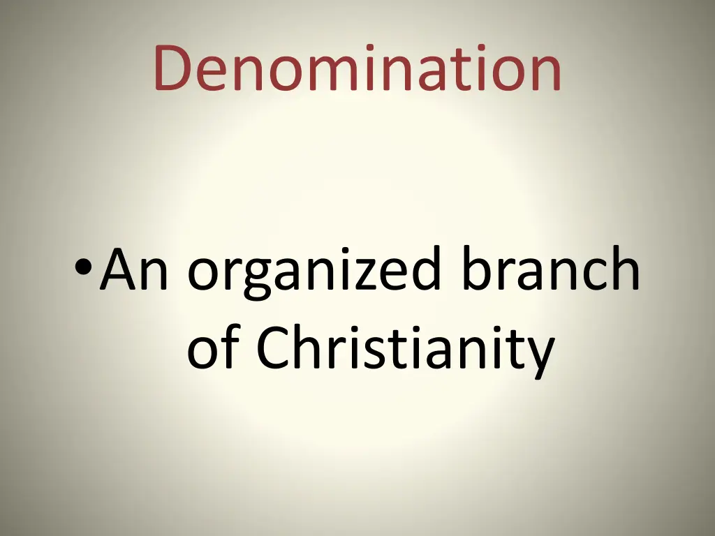 denomination