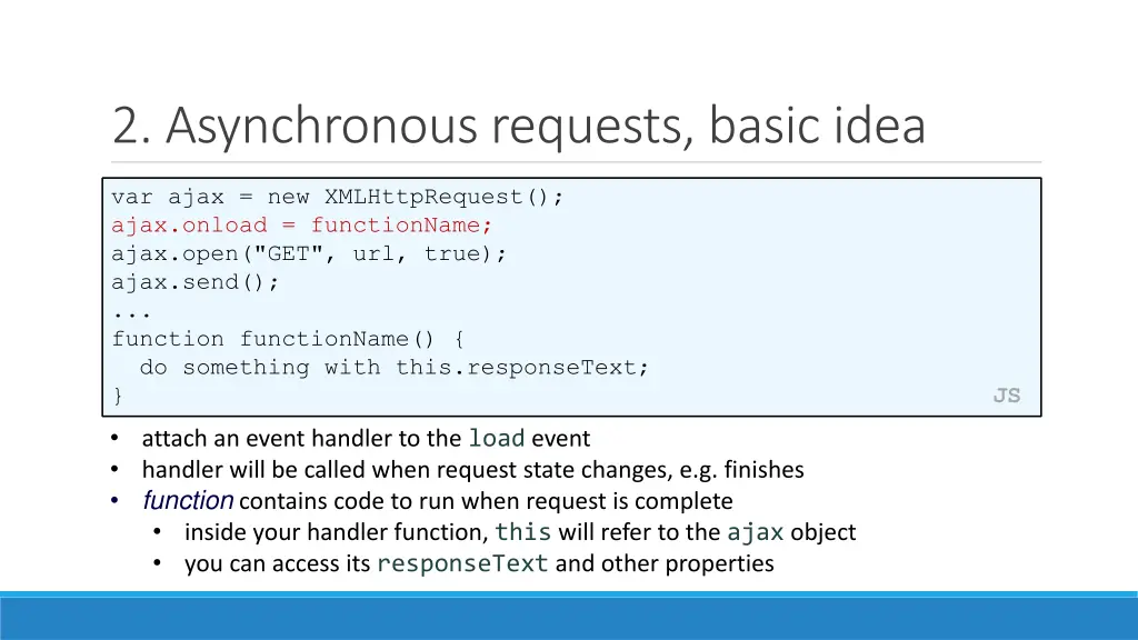 2 asynchronous requests basic idea