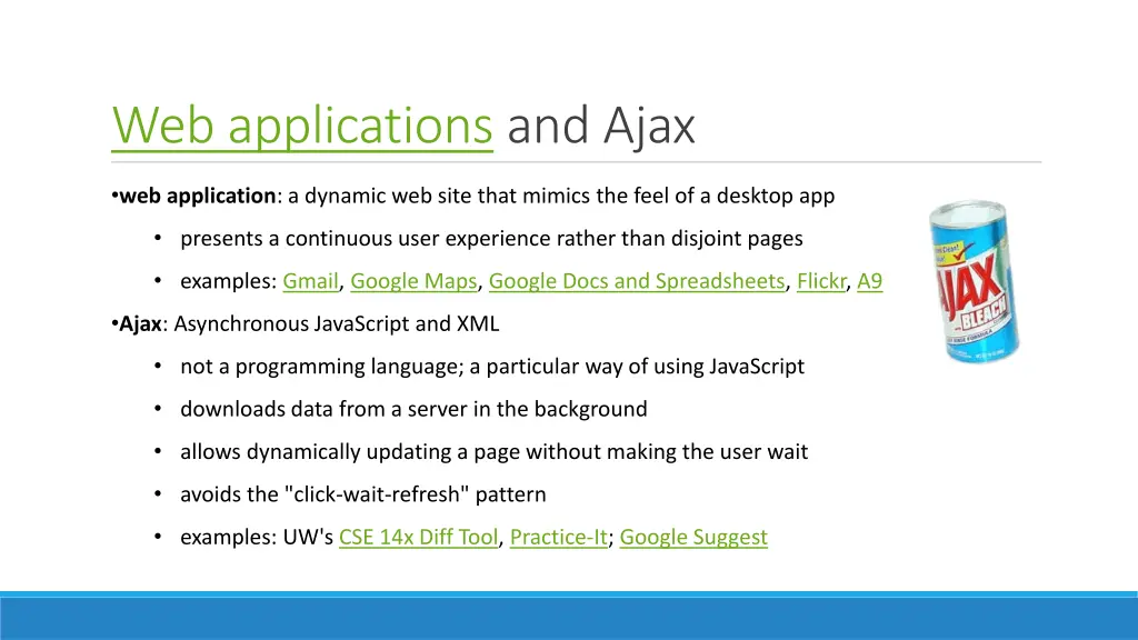 web applications and ajax