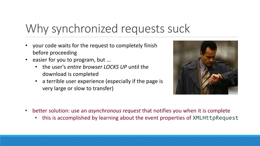 why synchronized requests suck