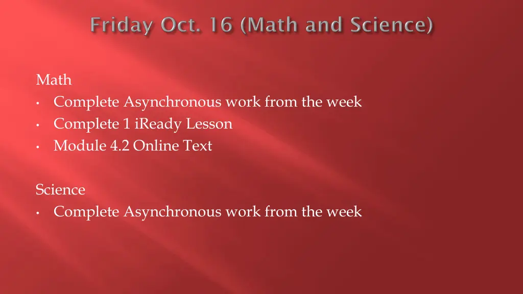 math complete asynchronous work from the week