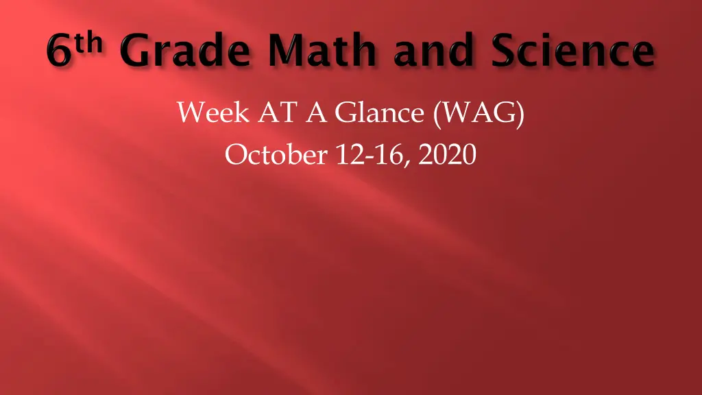 week at a glance wag october 12 16 2020