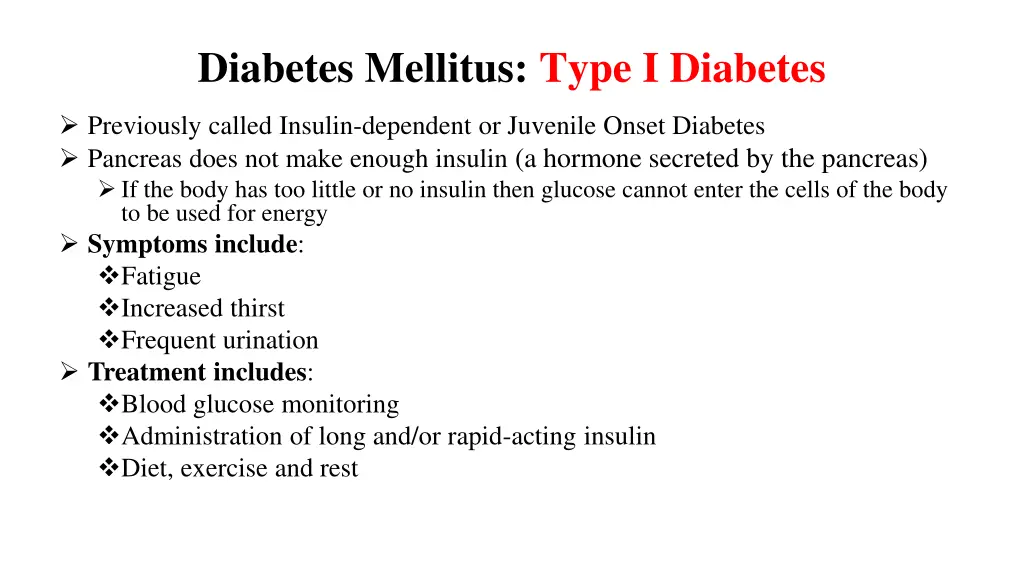 diabetes mellitus type i diabetes