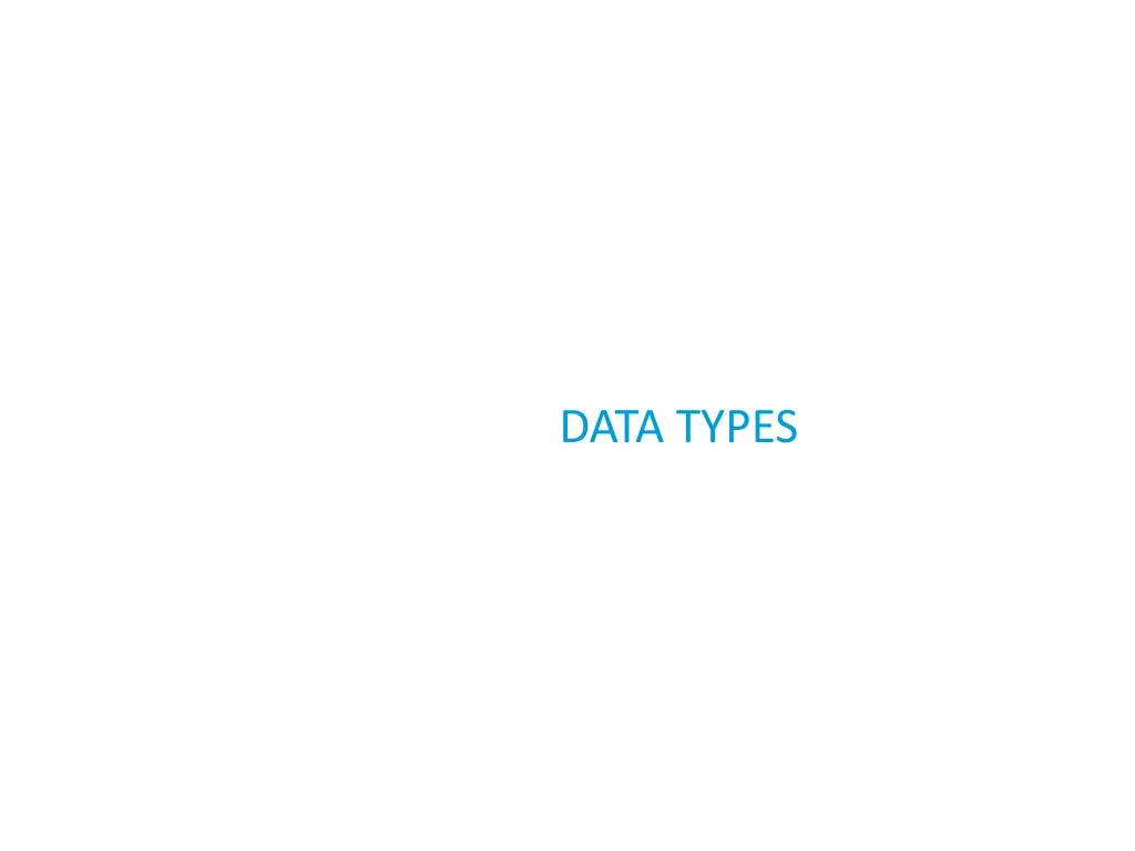 data types