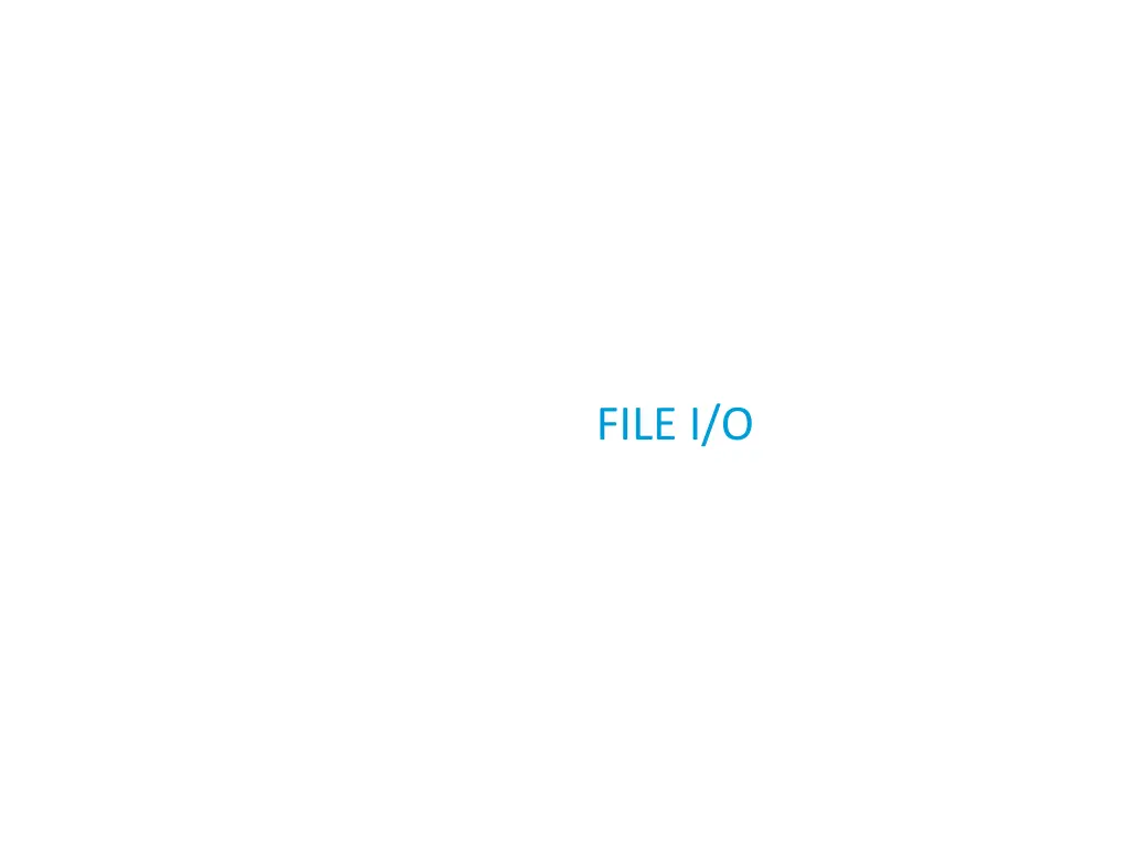 file i o