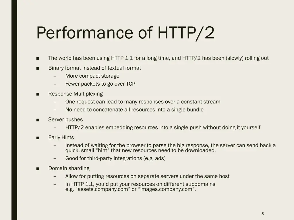 performance of http 2