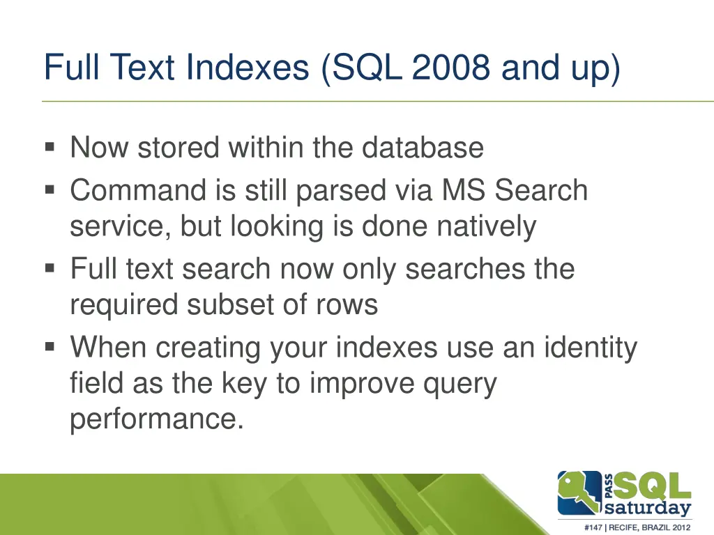 full text indexes sql 2008 and up