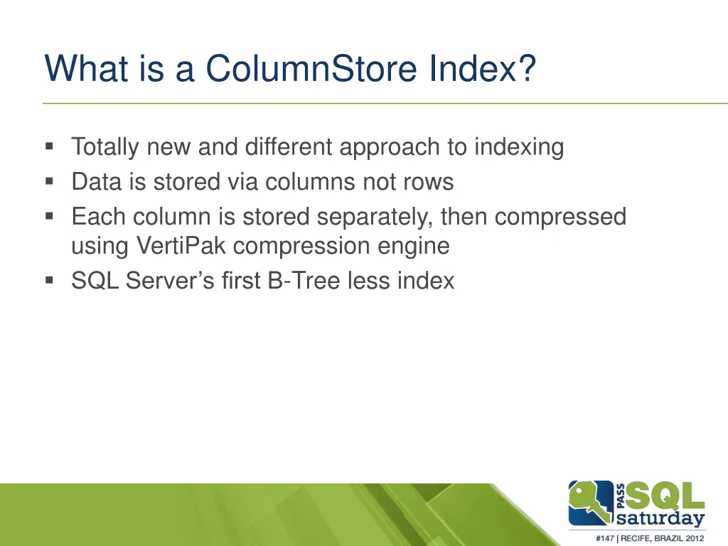 what is a columnstore index