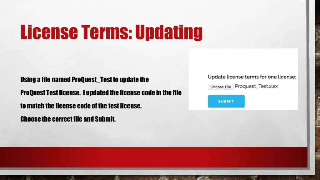 license terms updating