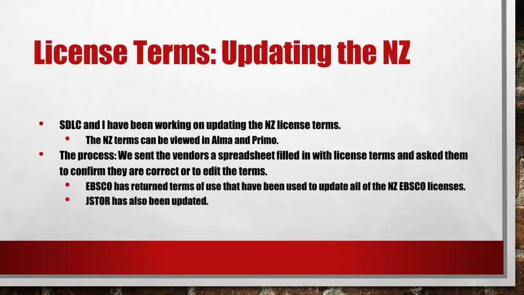 license terms updating the nz